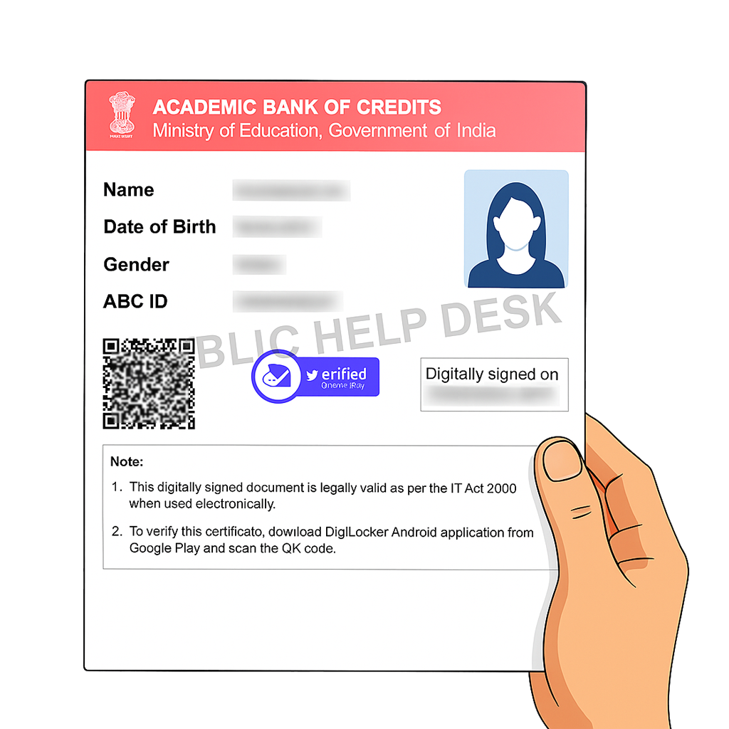 Apaar ID Card PVC Card